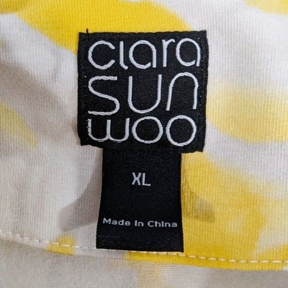 Clara Sun Woo Yellow White Floral Zip‎ Jacket XL - Picture 4 of 5